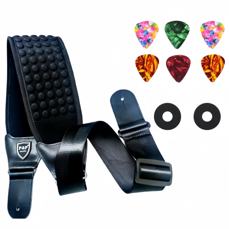 Guitar Strap Padded - مجموعة أحزمة جيتار إسفنجية ثلاثية الأبعاد