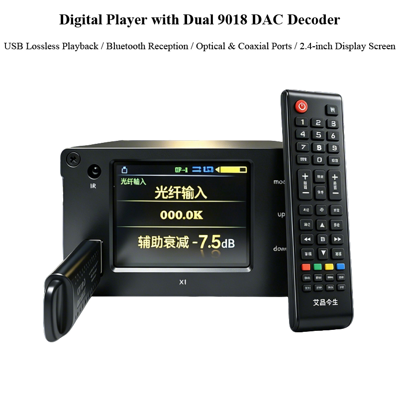 Metronome Digital - مشغل صوت رقمي مزدوج ES9018K2M، يدعم