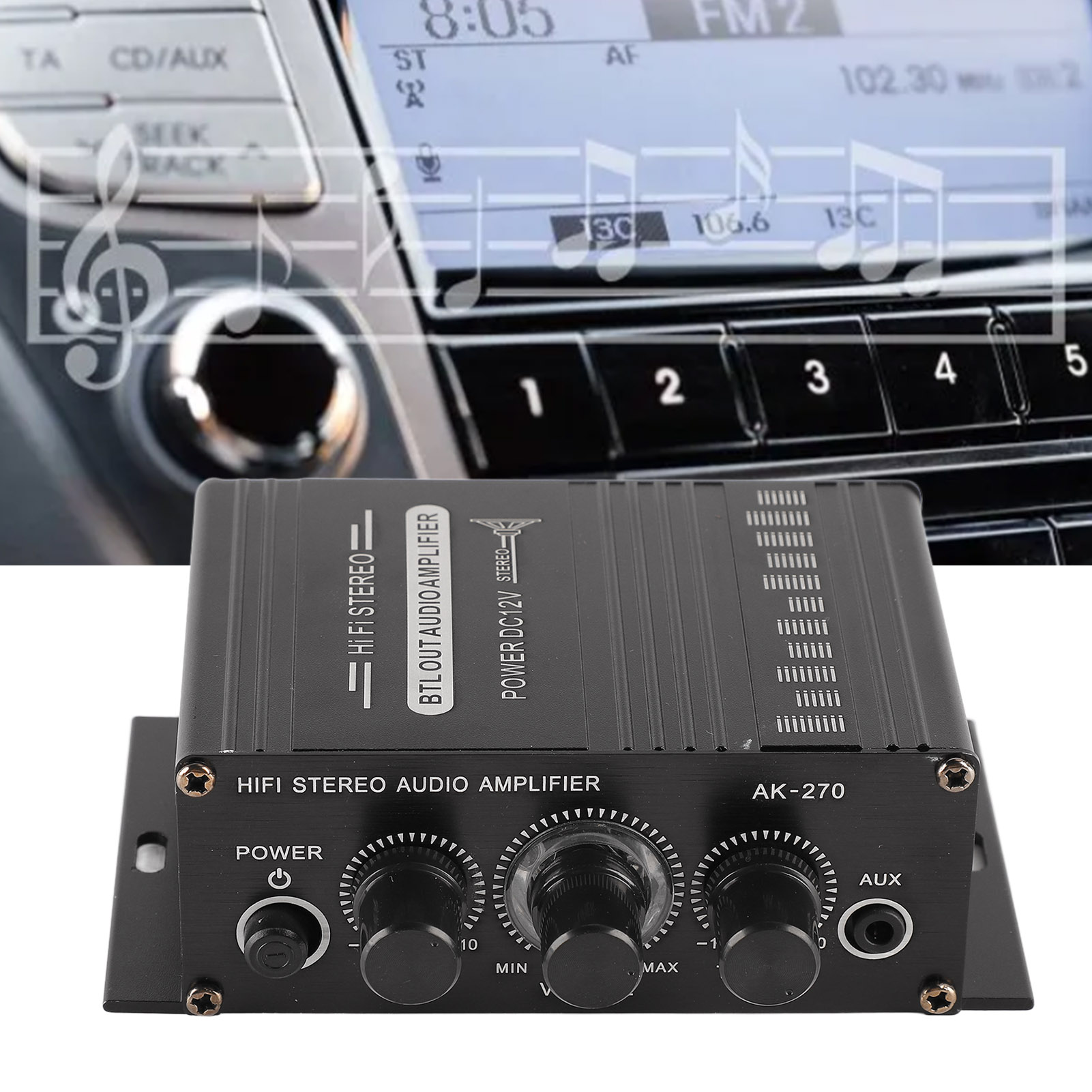 Portable Amplifier Mini - مضخم صوت استيريو للدراجات النارية مضخم