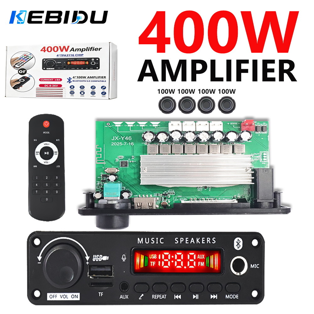 Audio Music Recorder - مكبر صوت KEBIDU بقوة 400 واط،