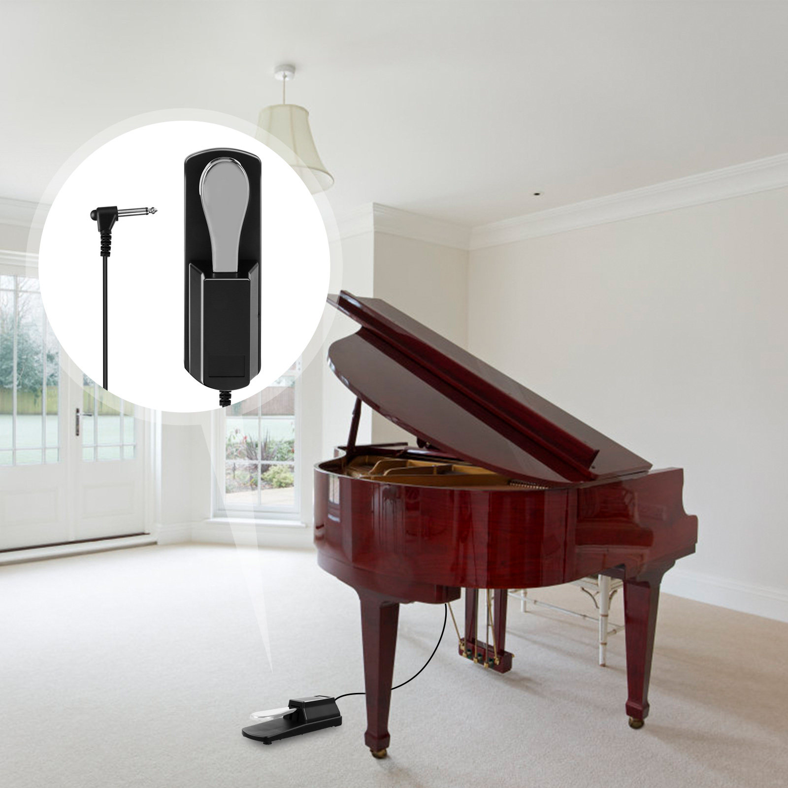 Piano Sustain Pedal - دواسة لوحة مفاتيح إلكترونية بأسلوب البيانو