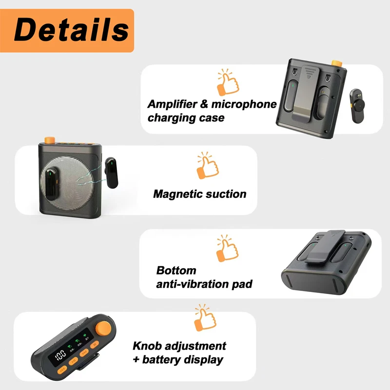 مضخم صوت محمول مع ميكروفون Lav - مراجعة Portable Amplifier Mini وسعره