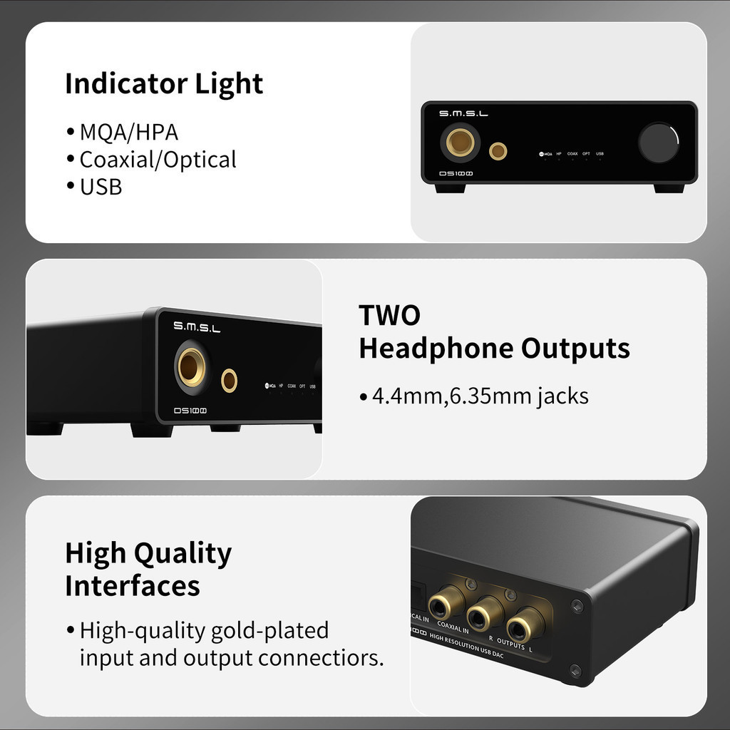 SMSL DS100 MQA MQA-CD وحدة فك  - مراجعة Portable Amplifier Mini وسعره
