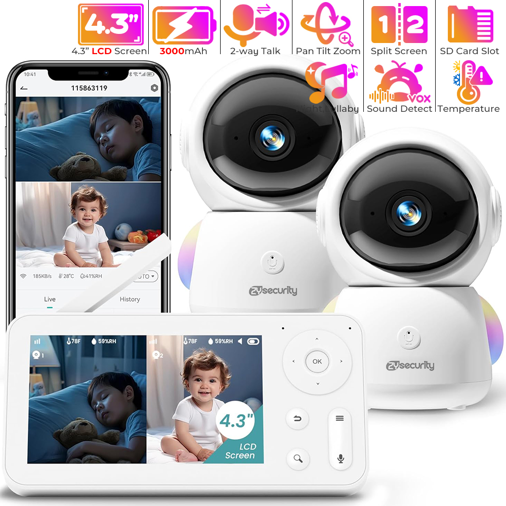 جهاز مراقبة الطفل 2K مع كاميرت - مراجعة Audio Music Videos وسعره