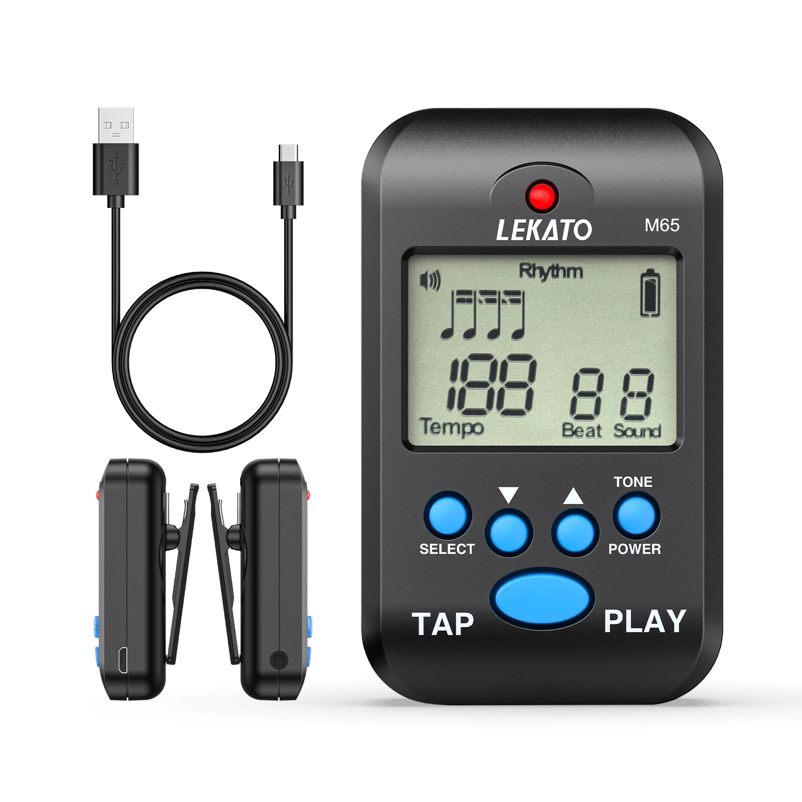 المسرع المعلم Lekato M65 مع صو - مراجعة Metronome Digital وسعره